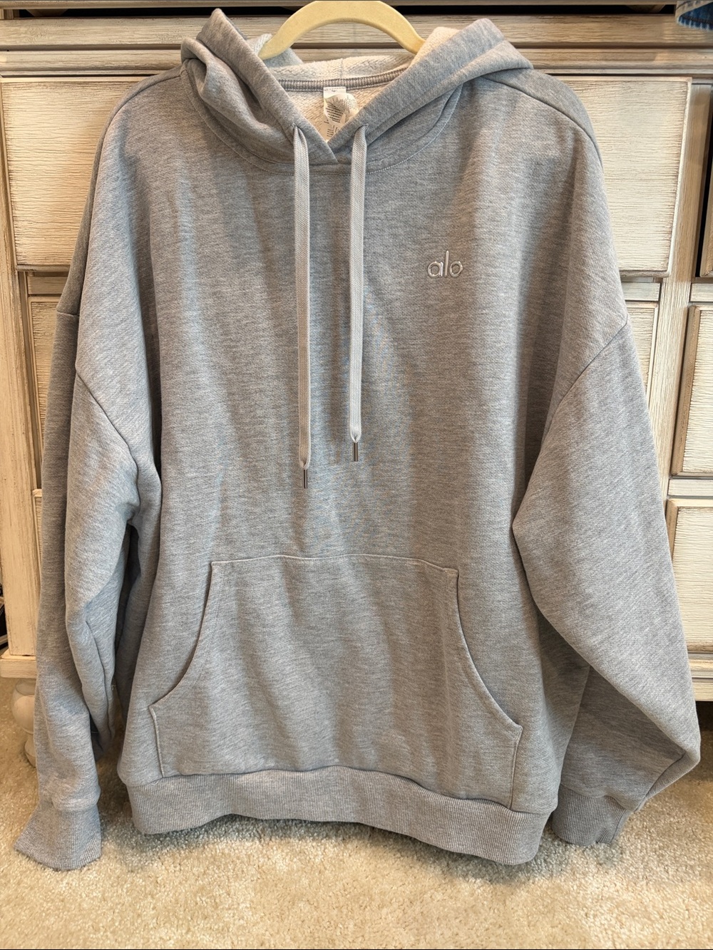 Alo Accolade Hooded Grey Sweatshirt size XL